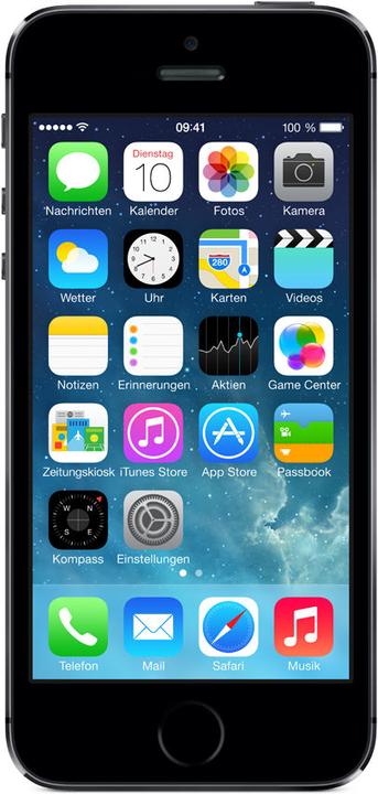 Produktbild Apple iPhone 5S (16 GB, Space Gray, 4", Single SIM, 8 Mpx, 4G)