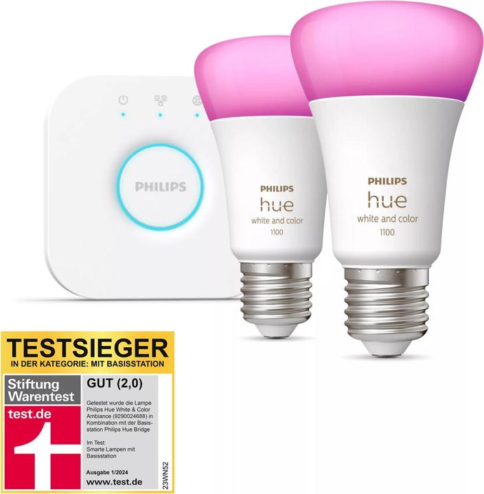 Immagine prodotto Philips Hue Starter Kit (E27, 11 W, 1100 lm, 1 x, F)