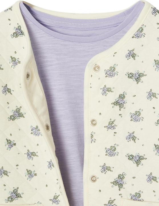 Produktbild Vertbaudet Mädchen-Set: Geblümte Jacke mit Steppnähten & Kleid (146)
