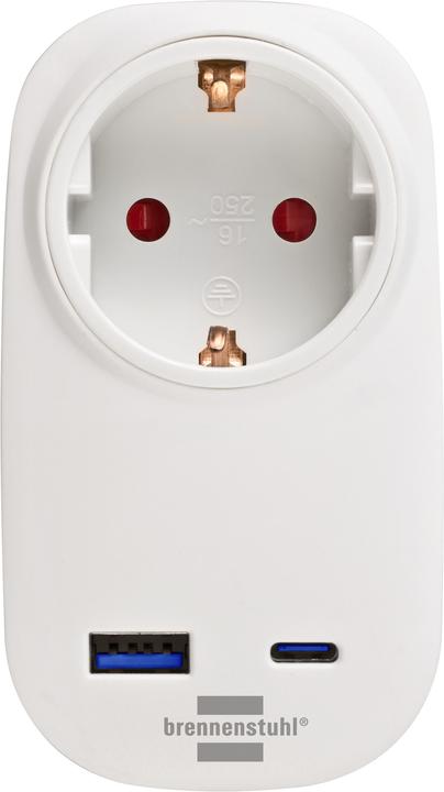 Produktbild Brennenstuhl Steckdosenadapter + USB Charger PD (3680 W)