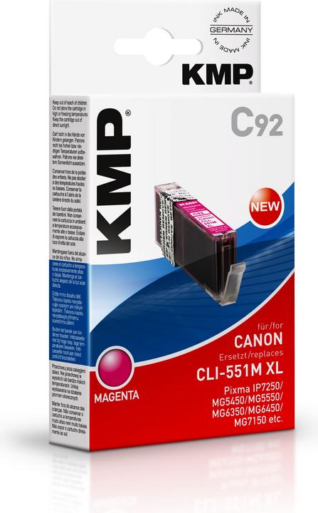 Produktbild KMP C92 Tintenpatrone komp. mit Canon CLI-551 M XL (M)