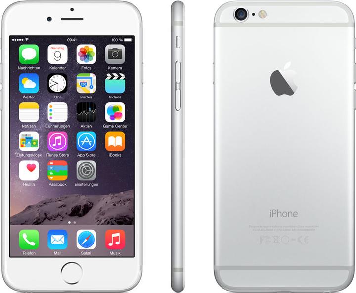 Image du produit Apple iPhone 6 (64 Go, Silver, 4.70", SIM simple, 8 Mpx, 4G)