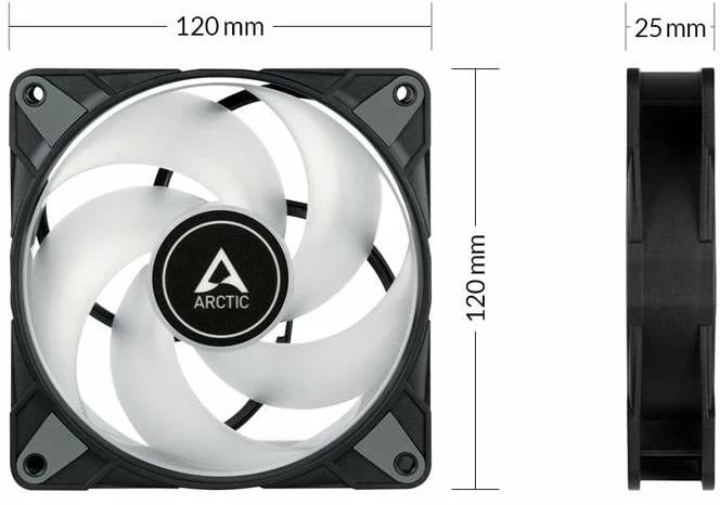 Actual product image Arctic P12 PWM PST A-RGB (120 mm, 1 x)