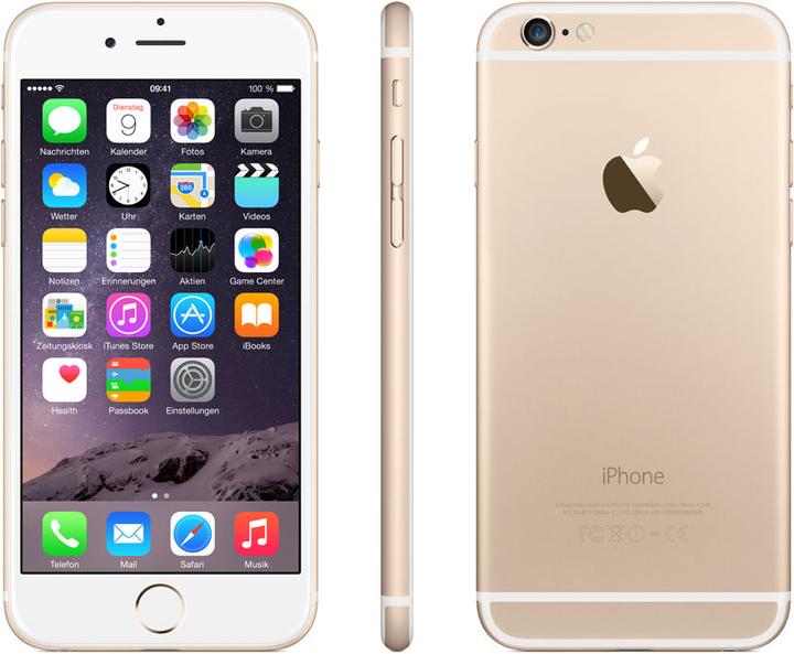 Produktbild Apple iPhone 6 (16 GB, Gold, 4.70", Single SIM, 8 Mpx, 4G)