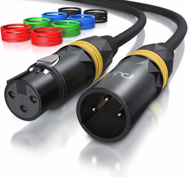 Actual product image Primewire XLR audio cable, XLR male to XLR female, NF audio cable, OFC copper, shielded, flexible (3 m, XLR)