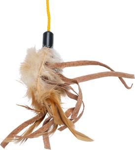 Actual product image Karlie Cat rod leather and feather (Play fishing rod cat)