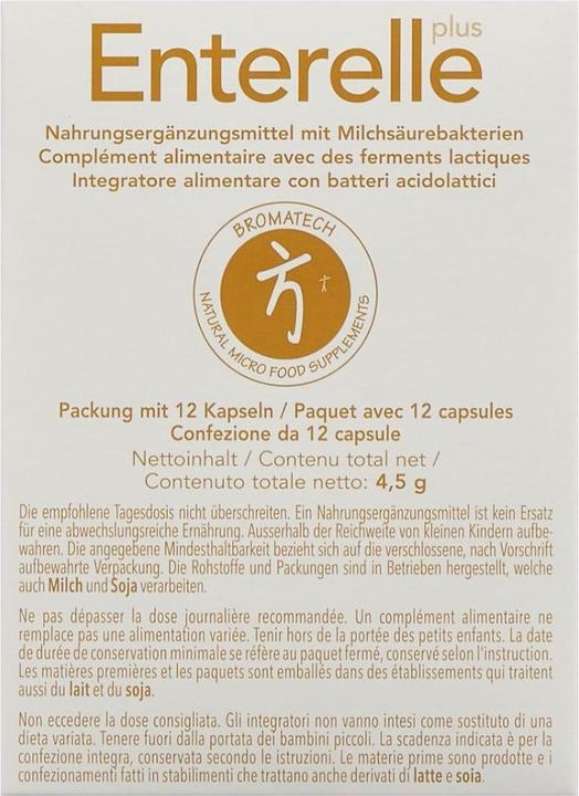 Nutritional values and ingredients Bromatech plus lactic acid bacteria (12 Piece, Capsules, 15 g)