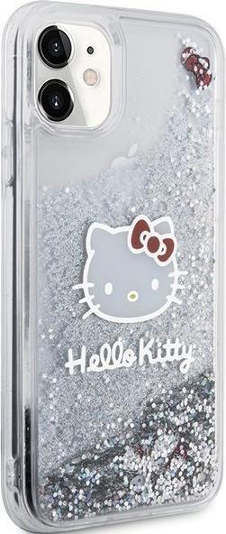 Immagine prodotto Hello Kitty HKHCN61LIKHET iPhone 11 / Xr 6.1" srebrny/argento hardcase Liquid Glitter Charms Kitty He (Apple iPhone 11, Apple iPhone XR)