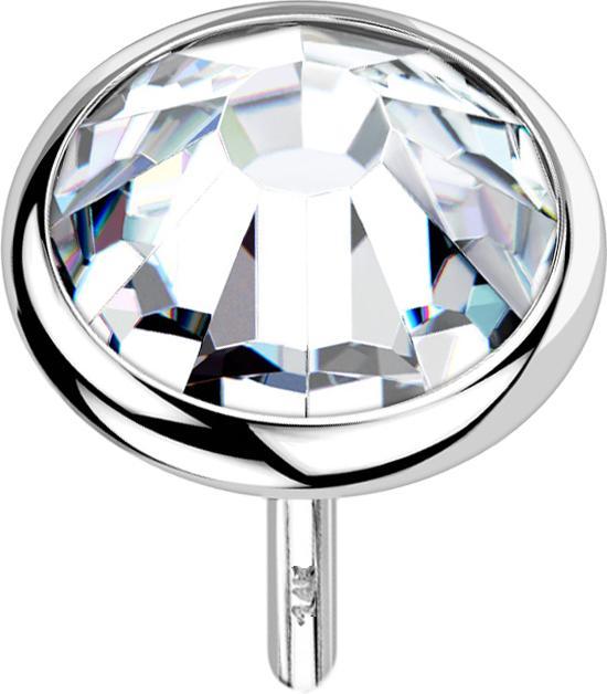 Immagine prodotto Star Piercing Disco senza fili in oro bianco 14k e argento con cristalli (senza ottone)