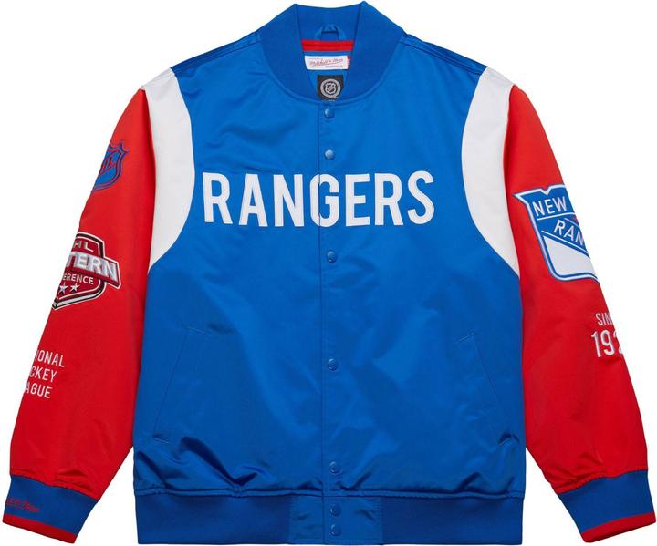 Mitchell & Ness M&N Heavyweight Satin Jacket NHL New York Rangers - S (S)