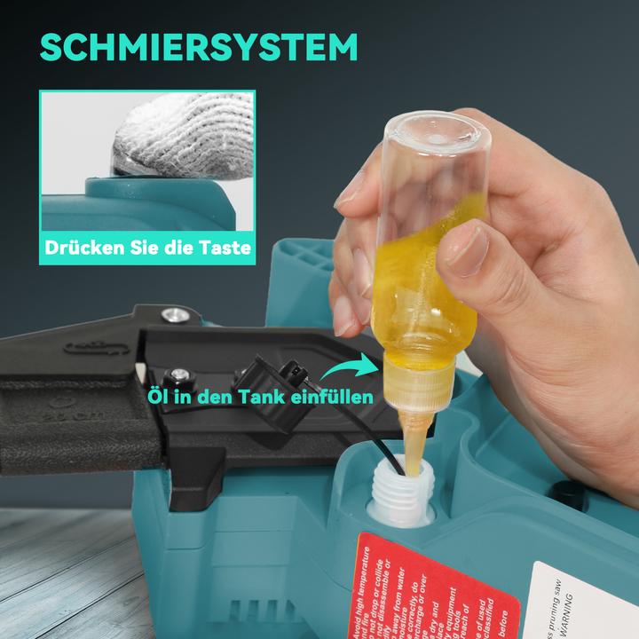 Produktbild Outsunny Kettensäge Metall, Nylon Blau (Akku Kettensäge)