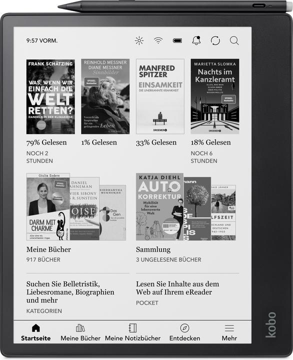 Image du produit Kobo Elipsa 2E, stylet 2 incl. (10.30", 32 Go, Noir)