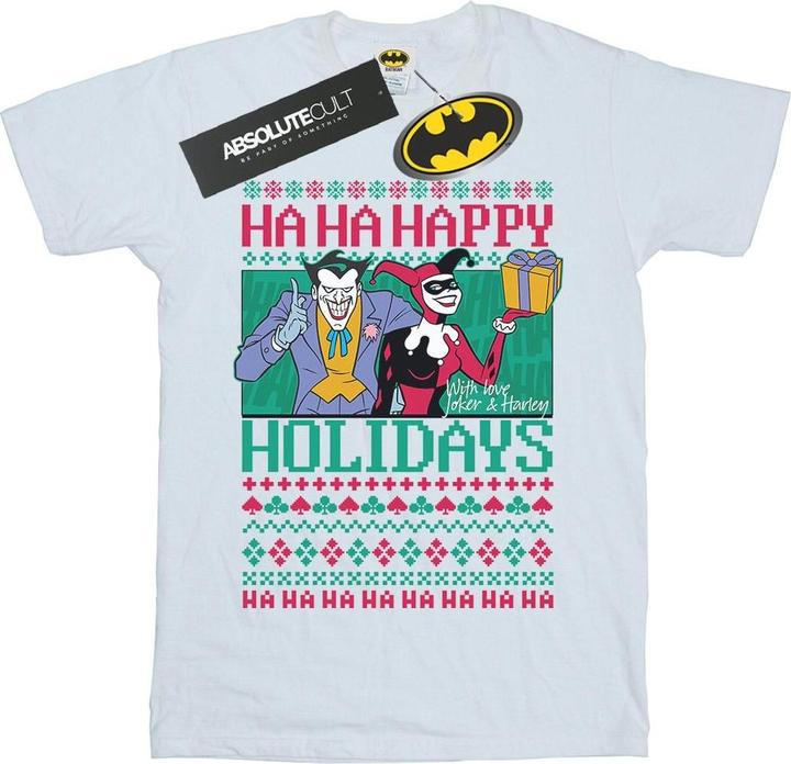 Joker And Harley Quinn Ha Ha Happy Holidays TShirt