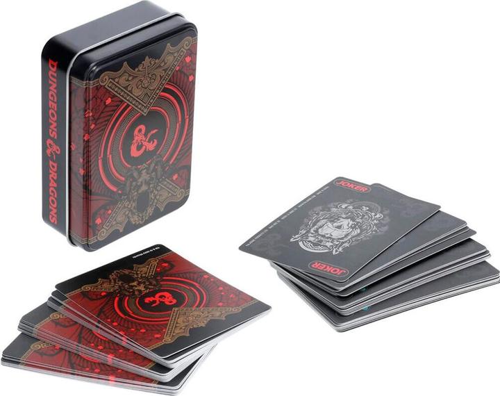 Paladone Products Dungeons and Dragons: Dungeons and Dragons Playing Cards with Storage Tin