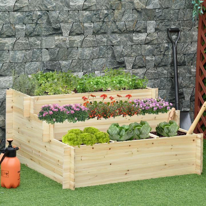 Produktbild Outsunny Treppenbeet mit 9 voneinander abgegrenzten Bereichen