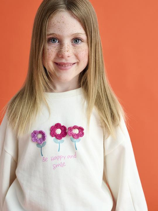 Immagine prodotto Vertbaudet Mädchen Sweatshirt mit Recycling-Polyester, Blumen oder Sterne (158)