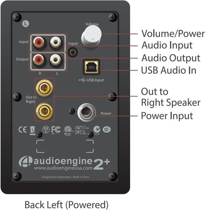 Actual product image Audioengine A2+ (Passive, Active, Pair, 2x 15 W)
