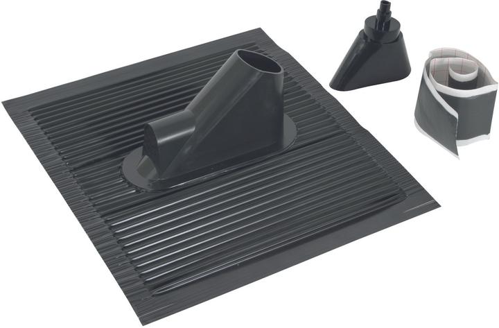 Actual product image Dehn 105245 Roof duct set black with aluminium roof zi