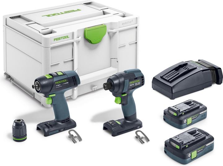 Festool Schrauber- und Bohrer-Set TID 18 HPC 4,0 I-Set T18 (Akkubetrieb)