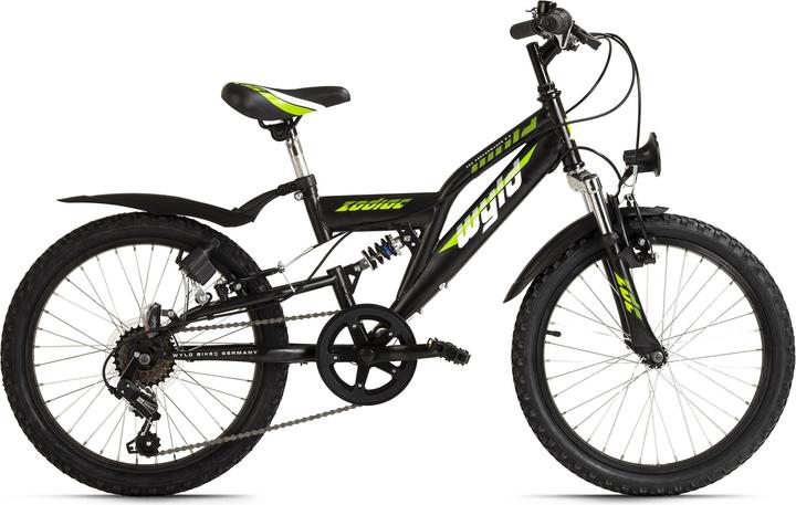 Wyld Kinder-Mountainbike Fully ATB 20" Zodiac schwarz-grün 6 Gänge RH 31 cm (20")
