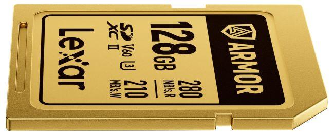 Actual product image Lexar Armor Gold (128 GB, SDXC, U3, UHS-II)