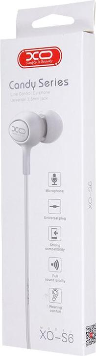 Produktbild xO Kabelgebundene Ohrhörer S6 Klinke 3,5mm weiss (Kabelgebunden)