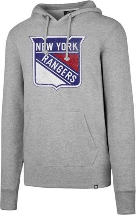 '47 NHL New York Rangers Knockaround HEADLINE Kapuzenpullover SCHIEFERGRAU XL (345945) (XL)