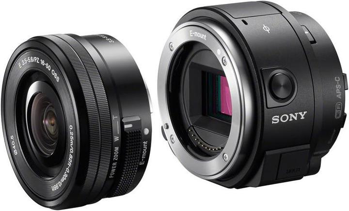Actual product image Sony ILCE-QX1 SmartShot camera incl. 16-50mm E Mount lens (20.10 Mpx, APS-C / DX)