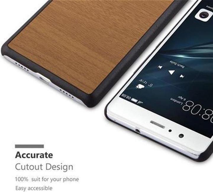 Productafbeelding Cadorabo Harde kaft Woody Cover (Huawei P9 Lite)