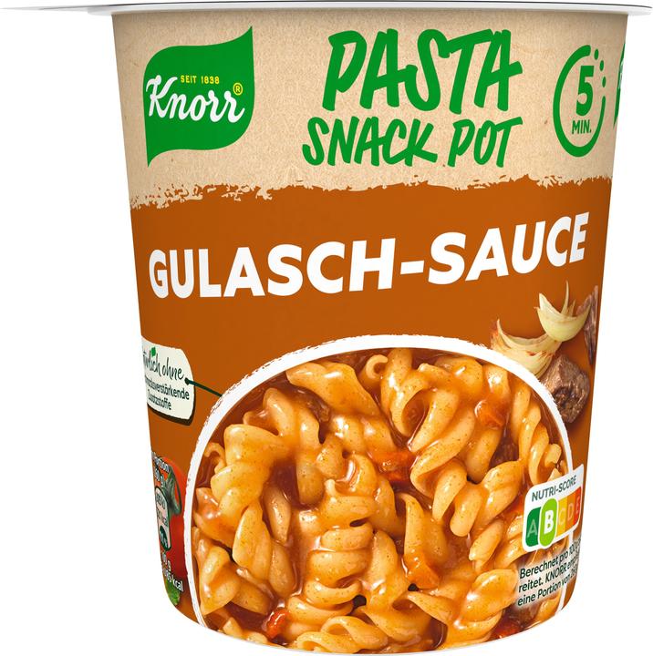 Produktbild Knorr Pasta Snack Gulasch-Sauce mit leckeren Nudeln Becher (60 g)