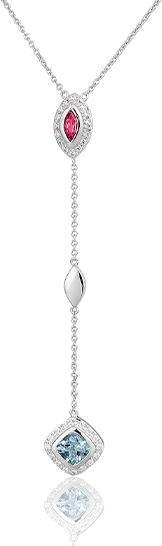 Breuning COLLIER - ED.TOP.HELL/E.ROSA TURMALIN/Brill. 0,24 Ct. H/si (750/18 K Gold)
