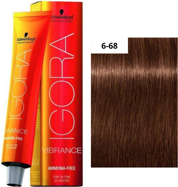 Actual product image Schwarzkopf Professional Igora Vibrance - 6-68 Dark Bl. Chocolate Red (Blond, Red, Brown)
