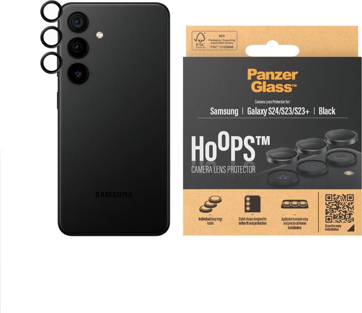 Produktbild PanzerGlass Hoops Camera Lens Protector (3 Stück, Samsung Galaxy S24+, Samsung Galaxy S23+)