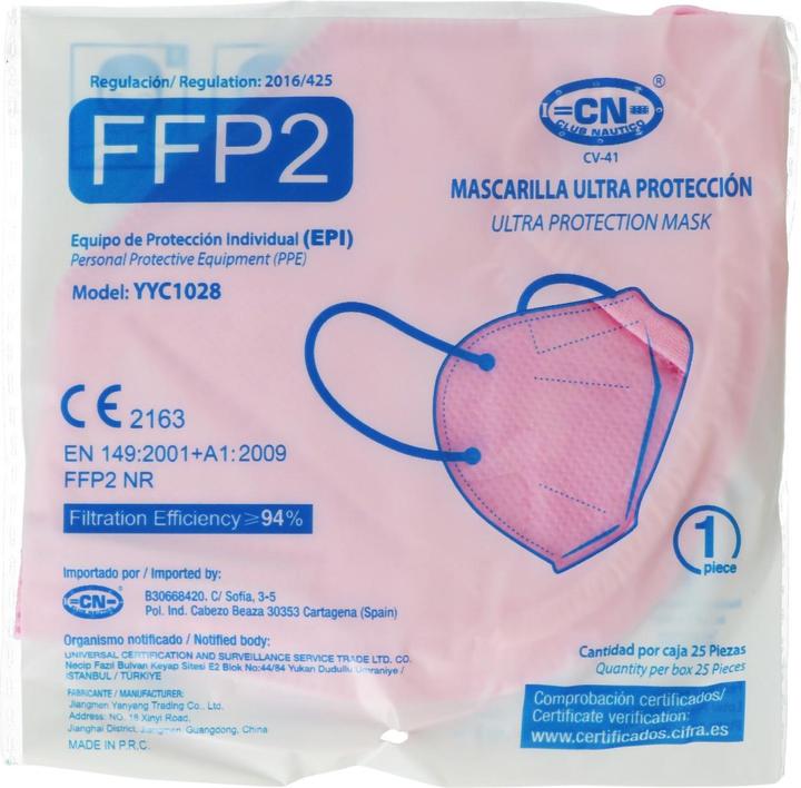 Actual product image AccuCell 10 pieces FFP2 mask pink 5-layer, certified according to DIN (FFP2, 10 x)
