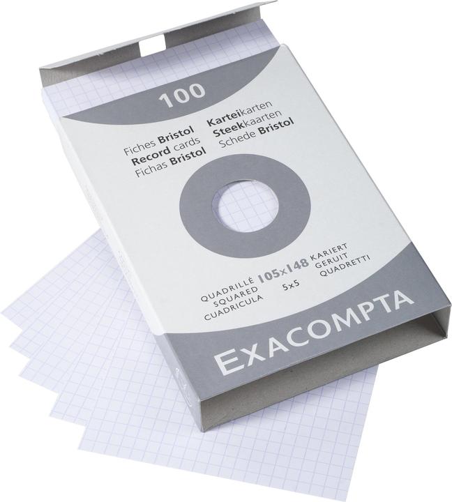 Produktbild Exacompta Karteikarten (A6, 205 g/m², 100 x)