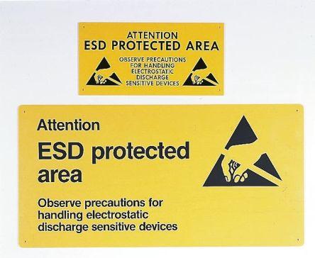 Actual product image Rs Pro Rigid poster 'ESD...area',300x600mm