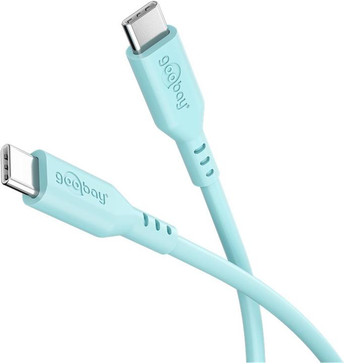 Produktbild Goobay USB-C-Silikonkabel, 1,5 m, türkis (1.50 m, USB 2.0, 60 W)