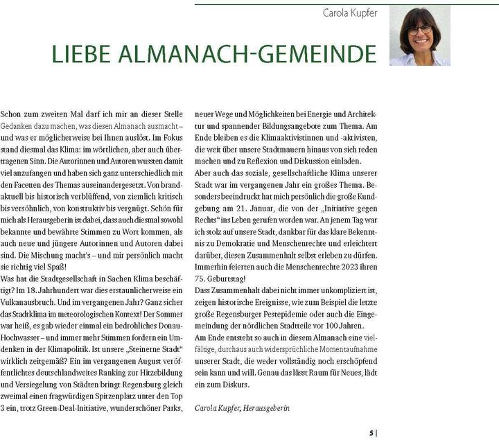 Actual product image Regensburg Almanac 2024 (German)