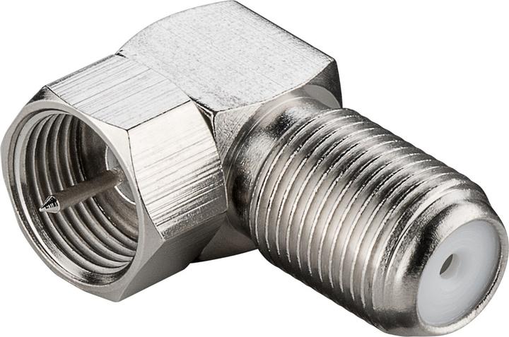 Goobay Verbinder:F-Stecker>F-Kupplung,90°Winkel (Antennenkabel)