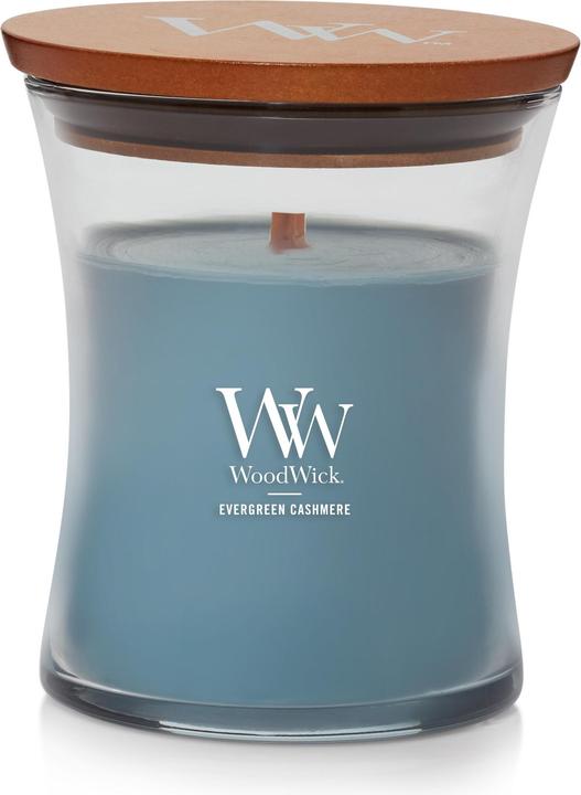 WoodWick Evergreen Cashmere Medium Pot Geurkaars (275 g)