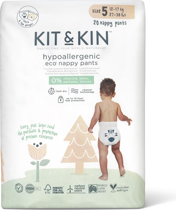 Kit & Kin Pull ups (Size 5, Pack, 20 Piece)
