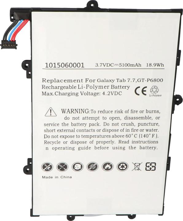 Actual product image Samsung Akku Galaxy Tab 7.7 Akku GT-P6800, SP397218A