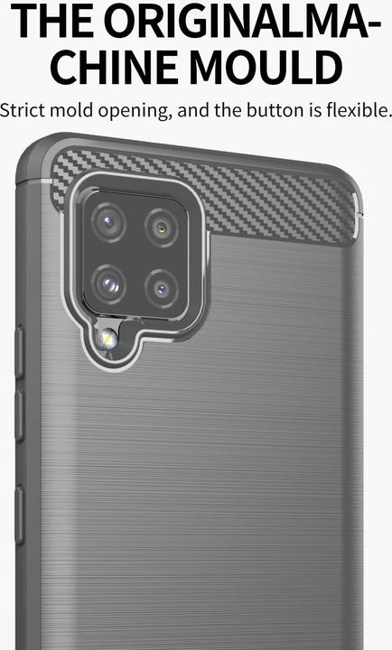 Produktbild Cadorabo TPU Ultra Slim carbon edelstahl Kombi Cover (Samsung Galaxy A42 5G)