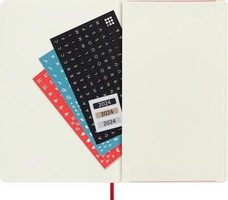 Image du produit Moleskine Calendrier semainier 18 mois 2023/2024, Large/A5, 1 sem = 1 page, ligné à droite (A5, Anglais)