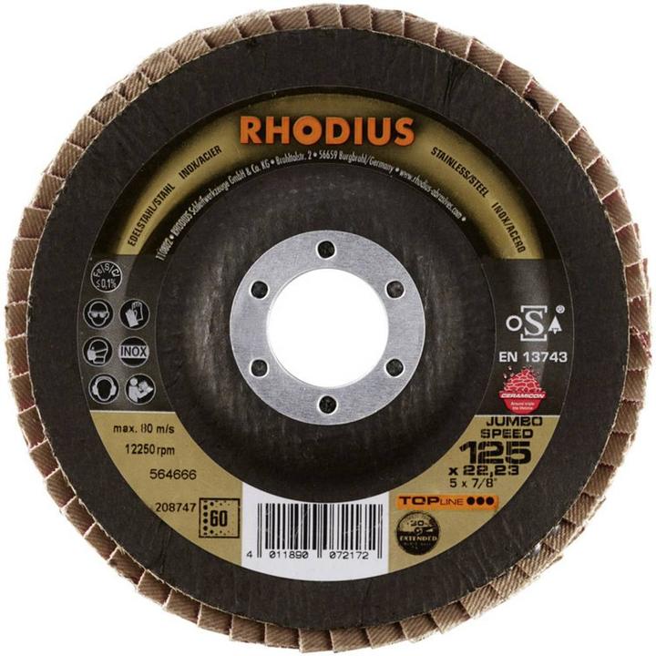 Image du produit Rhodius JUMBO SPEED Disque à lamelles 125 x 22.23 - P60 (60)