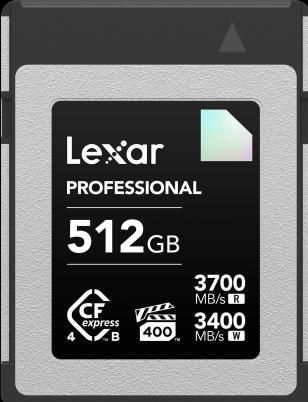 Produktbild Lexar CFexpress PRO 4.0 Type B DIAMOND Series 512GB - R3700/W3400MB/s - VPG400 (512 GB, CFexpress Typ B)