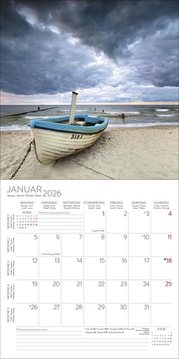 Actual product image Meerblicke - Nord- und Ostsee 2026 (30 x 30 cm, Hardcover, French, English)