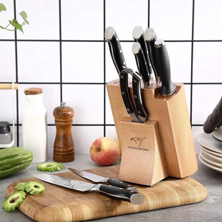 Actual product image Nanfang Brothers Damascus knife set