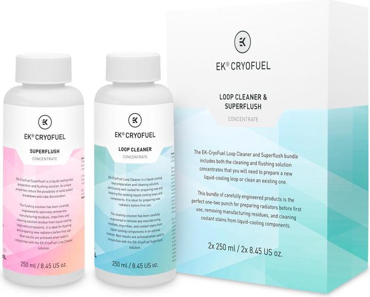Actual product image EKWB EK Waterblocks EK-CryoFuel Loop Cleaner + Superflush concentrate (250 ml, Concentrate)