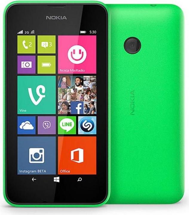 Actual product image Nokia Lumia 530 (4 GB, Green, 4", Dual SIM, 5 Mpx, 3G)